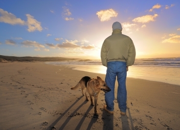 man and his dog